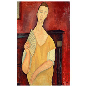 lunia with fan or femme a l' eventail by amedeo modigliani