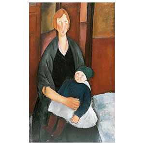 motherhood, maternite or woman with baby by amedeo modigliani
