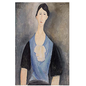 Young woman in blue amedeo modigliani